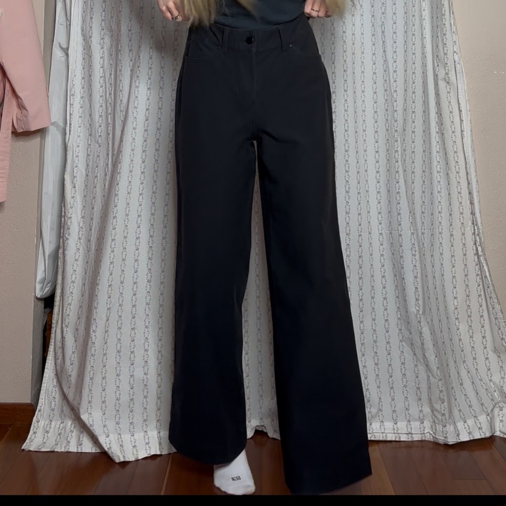 lululemon Black Wide-Leg High-Rise Pants